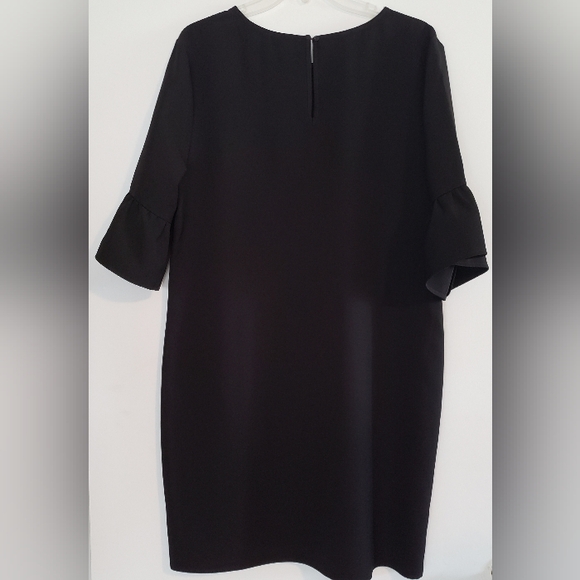 Charles Henry Black Dress With Bell Sleeves XL Midi - Picture 2 of 9